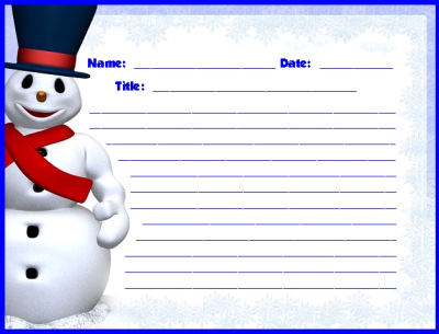 Frosty the Snowman Printable Worksheets