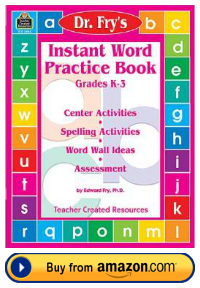 Fry Instant Word Sight Word Practice Book
