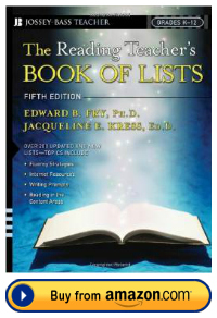 Dr. Edward Fry The Reading Teacher's Book of Lists Resource Book