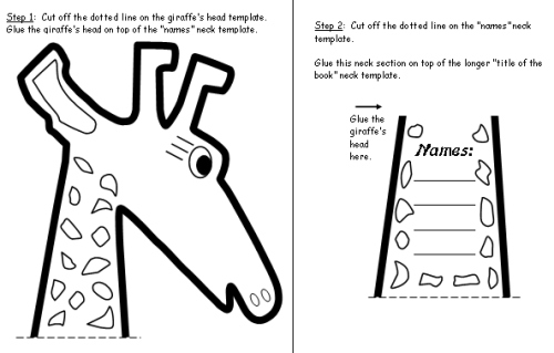 The Giraffe and the Pelly and Me Directions Worksheets For Students and Teachers to Assemble Group Project