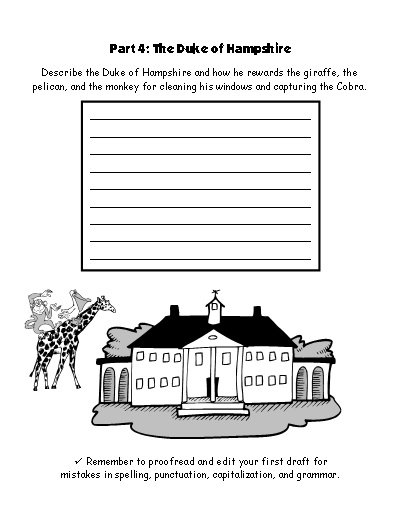 The Giraffe and the Pelly and Me Worksheets for Group Projects