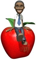 Back To School Elementary Man Teacher With Apple