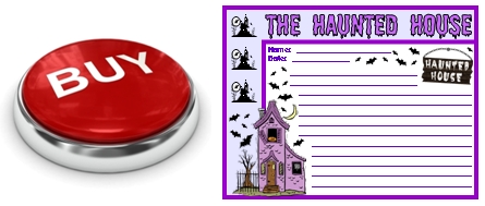 Halloween Printable Worksheets Haunted House Buy Now Button