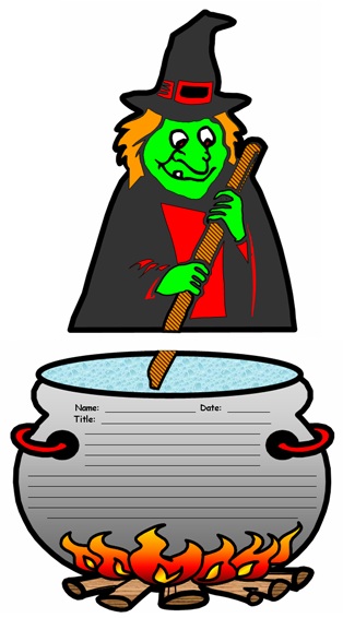 Halloween Witch Creative Writing Templates and Worksheets for Elementary School Students