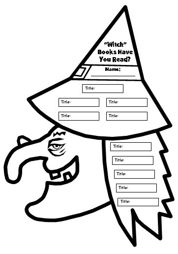 Halloween Witch Reading Sticker and Incentive Chart Templates and Worksheets