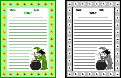 Halloween Witch Printable Worksheets For Creative Writing Activities