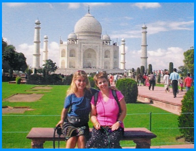 Heidi and Heather McDonald Sisters at the Taj Mahal India