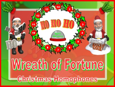 Homophones Powerpoint Presentation Lesson Plans Christmas