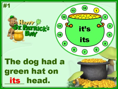 Homophones Grammar St. Patrick's Day Powerpoint Lesson Plans