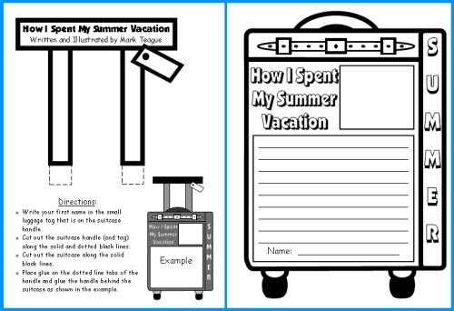 How I Spent My Summer Vacation Creative Writing Templates