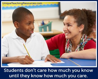 Quotes About Teachers - Students don't care how much you know until they know how much you care.
