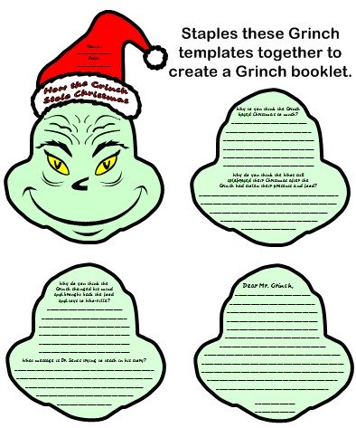 How The Grinch Stole Christmas Book Report Project Templates
