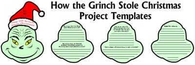 How the Grinch Stole Christmas Fun Student Book Report Project Dr. Seuss