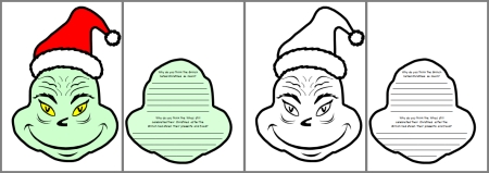 How The Grinch Stole Christmas Dr. Seuss Student Project Templates