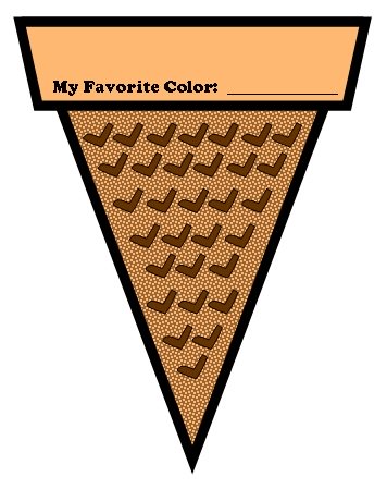 Color Poems Ice Cream Cone Writing Template