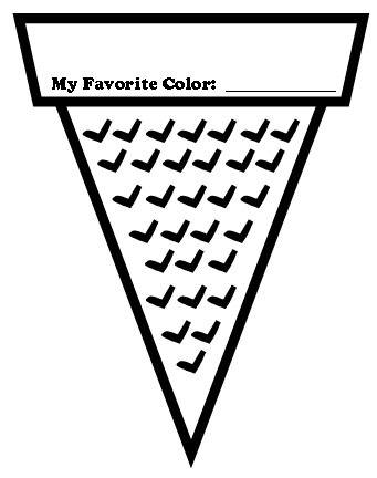 Ice Cream Color Poems Cone Template