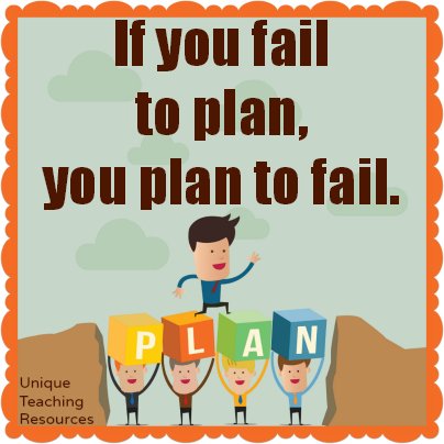 If you fail to plan, you plan to fail.