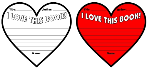 Valentine's Day Reading Heart Shaped Writing Templates and Worksheets