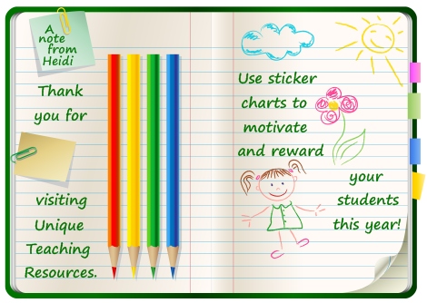 Fun and Unique Incentive and Sticker Charts on Unique Teaching Resources Fun and Unique Incentive and Sticker Charts on Unique Teaching Resources
