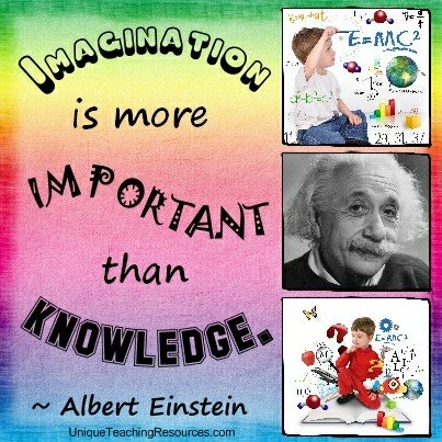 Famous Albert Einstein Quotes - Imagination is more important than knowledge.