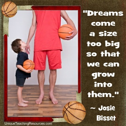 Motivational Quotes by Josie Bisset - Dreams come a size too big so that we can grow into them.