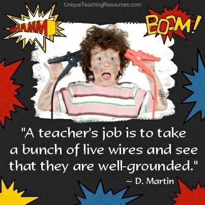 Quotes About Teachers - A teacher's job is to take a bunch of live wires and see that they are well-grounded