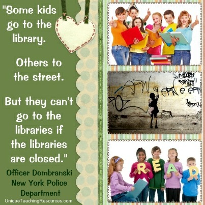 Quotes About Libraries - Some kids go to the library.  Others to the street. But they can't go to the libraries if the libraries are closed.