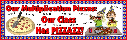Math Multiplication Facts Sticker and Incentive Charts Bulletin Board Display