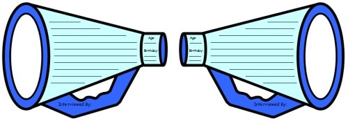 Blue Megaphone Creative Writing Templates For Elementary School Students