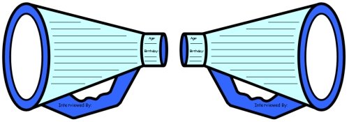 Blue Megaphone Creative Writing Templates For Elementary School Students