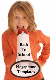 Back to School Circus Megaphone Writing Templates and Worksheets