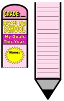 Student Goals for a New School Year Pencil Creative Writing Templates
