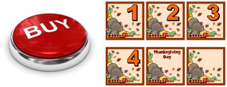 November and Thanksgiving Calendar Set for Elementary School Teachers Buy Now Button