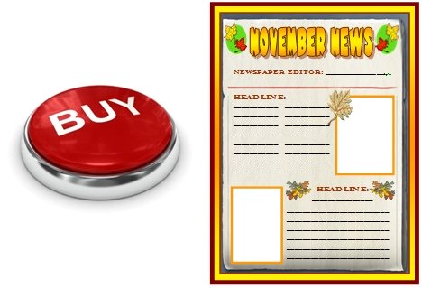 November and Fall Newspaper Creative Writing Templates Buy Now