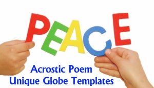 Peace Day Acrostic Poems and Poetry Templates and Worksheets