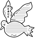 Peace Day Dove Templates Printable Worksheets for Language Arts