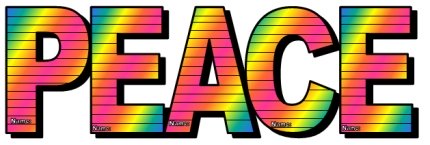 Peace Day Group Project Rainbow Letter Templates