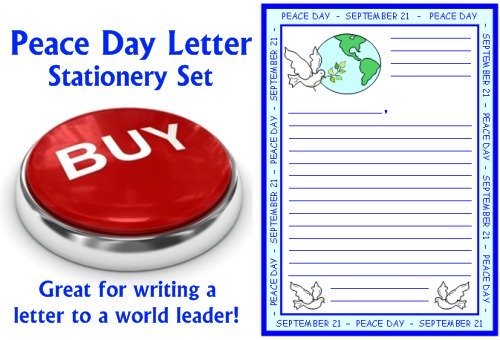 Buy Peace Day Letters to President and World Leaders Worksheets Now