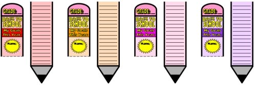 Back To School Pencil Writing Templates and Worksheet Activities