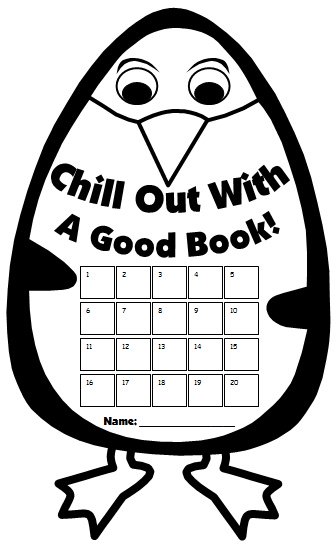 Winter Penguin Reading Sticker and Incentive Charts for Elementary School Students