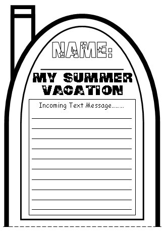 My Summer Vacation Cell Phone Project Templates Top