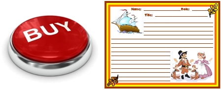 Mayflower and Pilgrims Creative Writing Printable Worksheets Buy Button