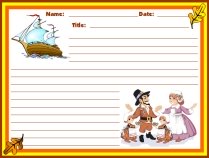 Thanksgiving Pilgrims and Mayflower November Writing Prompts Printable Worksheet