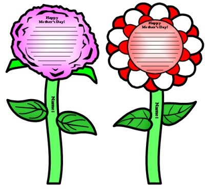 Mother's Day Cards Lesson Plans Flower Templates
