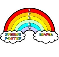 Rainbow Shaped Poetry Writing Templates