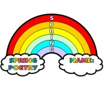 Rainbow Shaped Poetry Writing Templates