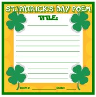 St. Patrick's Day Poem and Poetry Writing Worksheet