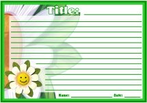 Spring Flower Creative Writing Stories Printable Worksheets for Language Arts