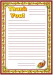 Thanksgiving Thank You Letters Printable Worksheets for Language Arts