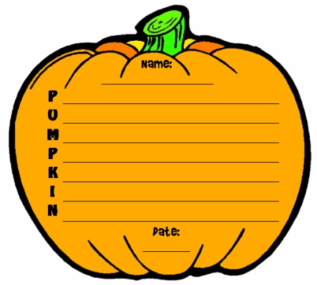 Halloween Pumpkin Acrostic Poem Writing Templates